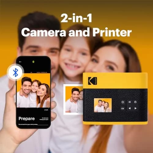KODAK Mini Shot 3 ERA Instant Camera & Printer 3x3" Photos, Yellow | 4PASS Dye Sublimation Printing thumbnail 2
