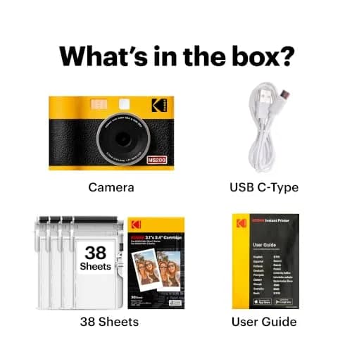 KODAK Mini Shot 2 ERA Instant Camera & Photo Printer Yellow | 2x3" Prints, 38 Sheets, Bluetooth thumbnail 8