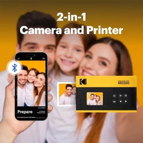 KODAK Mini Shot 2 ERA Instant Camera & Photo Printer Yellow | 2x3" Prints, 38 Sheets, Bluetooth thumbnail 2