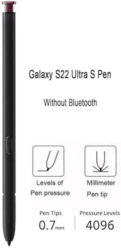 Befzygwk Galaxy S22 Ultra Stylus Pen Replacement 0.7mm 4096 Pressure Levels | Burgundy thumbnail 5