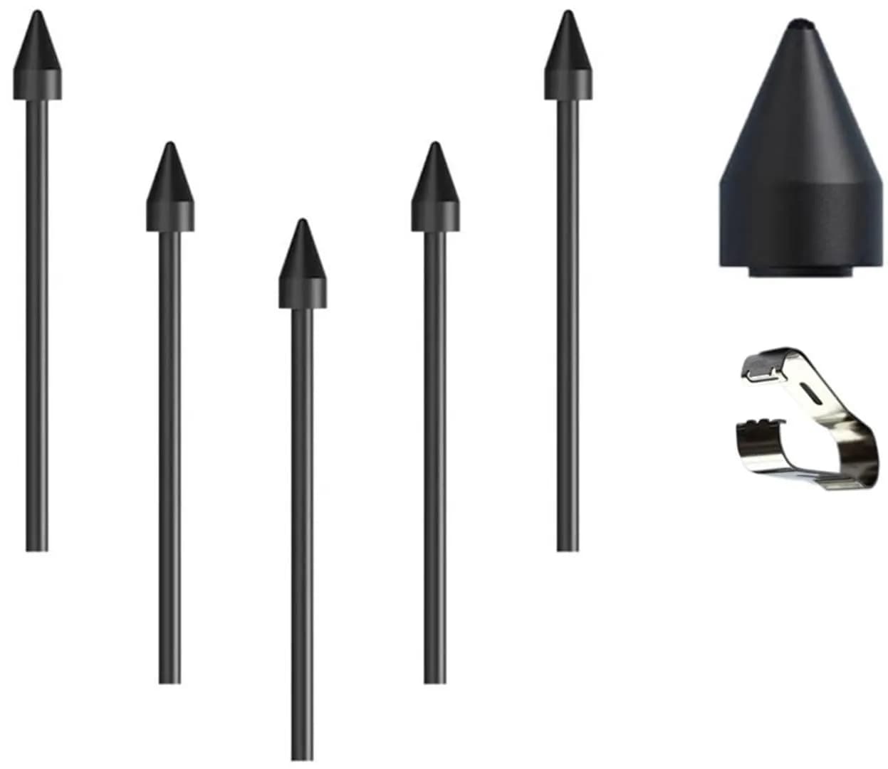 JMBTQ Stylus Pen Nibs for Samsung Galaxy Tab S8 Series - 5 Pack, 0.7mm Black — Tab S8