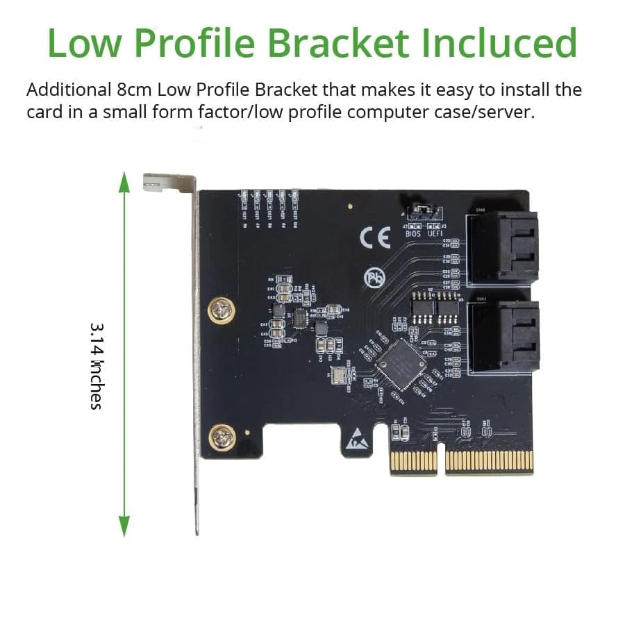 IO CREST 4 Port SATA III PCI-e x2 RAID Expansion Card thumbnail 9