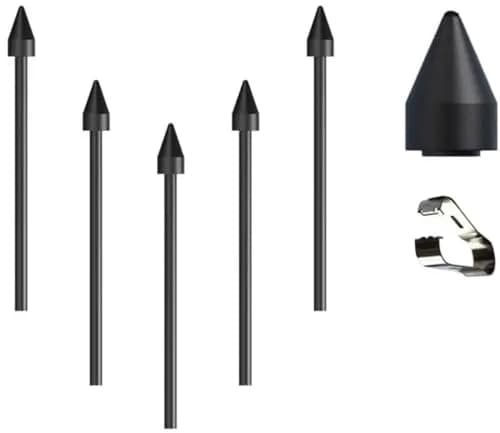 JMBTQ Soft S Pen Tips Nibs Replacement for Samsung Galaxy Tab S7/S7 Plus/S7 FE Stylus S Pen (5-Pack, Black, 0.7mm) thumbnail 1