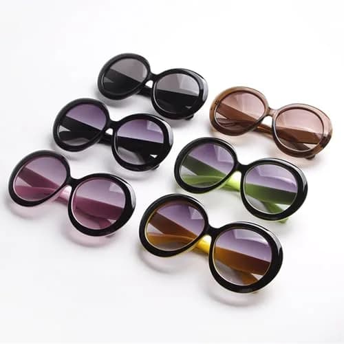 ADE WU Oversized Round Sunglasses for Women,Black Frame | 75mm UV400 Big Circle Shades thumbnail 6