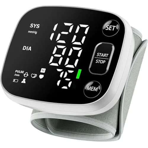 Oklar Automatic Wrist Blood Pressure Monitor | FDA Cleared Rechargeable BP Machine with Voice Broadcast & Dual User Mode thumbnail 1