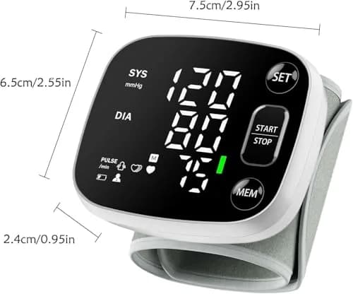 Oklar Automatic Wrist Blood Pressure Monitor | FDA Cleared Rechargeable BP Machine with Voice Broadcast & Dual User Mode thumbnail 8
