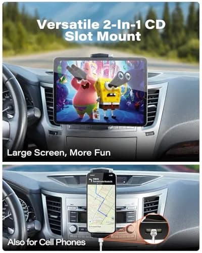 APPS2Car CD Slot Tablet Mount Holder for 4.7-13" Devices | Secure 360° Rotation for Road Trips thumbnail 5