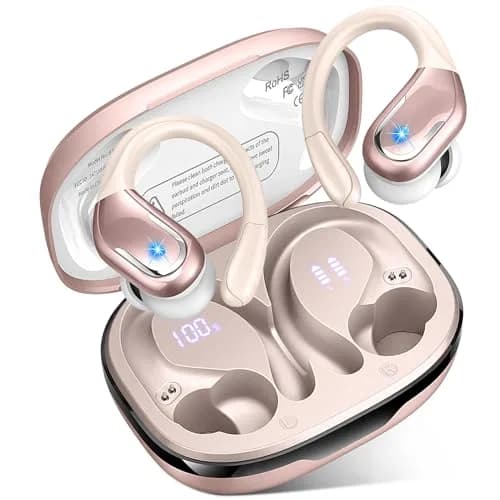 Ltinist Wireless Earbud with Bluetooth 5.4, 75H Playtime, Waterproof IP7, ENC Noise Canceling Mic, Rosegold thumbnail 1