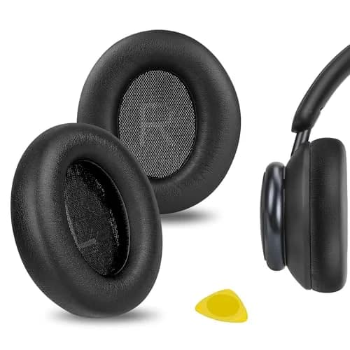 GEEKRIA Black Replacement Ear Pads for Anker Soundcore Space Q45 Life Q45 A3040 | 10.5 x 9.4 cm (4.1 x 3.7 in) thumbnail 1