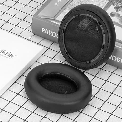 GEEKRIA Black Replacement Ear Pads for Anker Soundcore Space Q45 Life Q45 A3040 | 10.5 x 9.4 cm (4.1 x 3.7 in) thumbnail 4