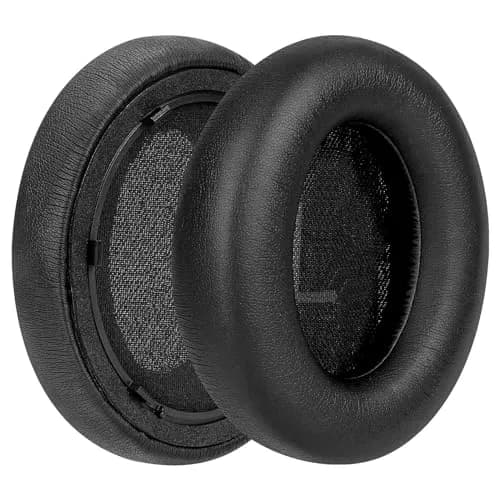 GEEKRIA Black Replacement Ear Pads for Anker Soundcore Space Q45 Life Q45 A3040 | 10.5 x 9.4 cm (4.1 x 3.7 in) thumbnail 2