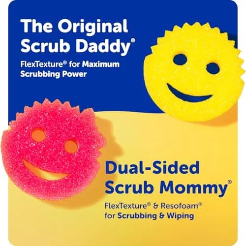 Scrub Mommy Kitchen Sponges 3 Count (Pack of 1) Multicolor | Dual-Sided Non-Scratch Cleaning Sponges for Dishes, Bathroom & Multi-Surface Cleaning thumbnail 7