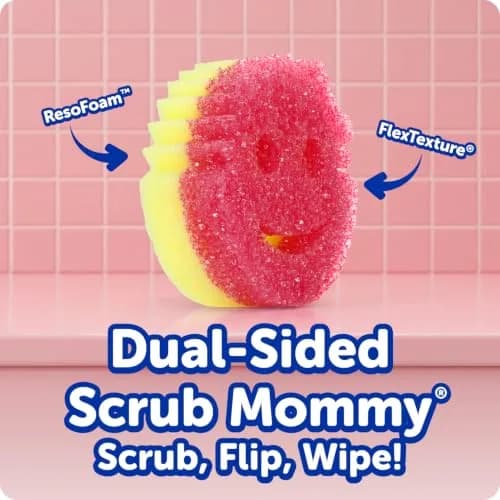 Scrub Mommy Kitchen Sponges 3 Count (Pack of 1) Multicolor | Dual-Sided Non-Scratch Cleaning Sponges for Dishes, Bathroom & Multi-Surface Cleaning thumbnail 2