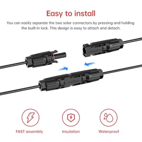 ELFCULB 10AWG Solar to XT60i Cable - 35FT | Connect Solar Panels to Power Stations thumbnail 3