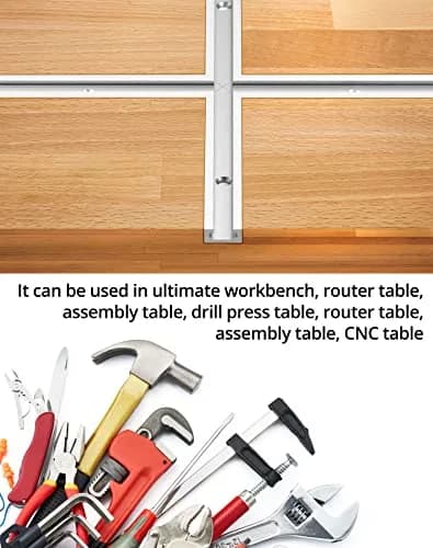 QWORK Aluminum T Track 48 Inch (121.9 cm) - 8 Pack | Universal Double Cut Profile for Woodworking thumbnail 6