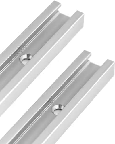 QWORK Aluminum T Track 48 Inch (121.9 cm) - 8 Pack | Universal Double Cut Profile for Woodworking thumbnail 2