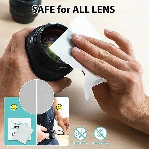 Wowflash 200 Count Pre-Moistened Lens Wipes | Streak-Free Cleaning for Eyeglasses, Sunglasses, Camera Lenses thumbnail 3