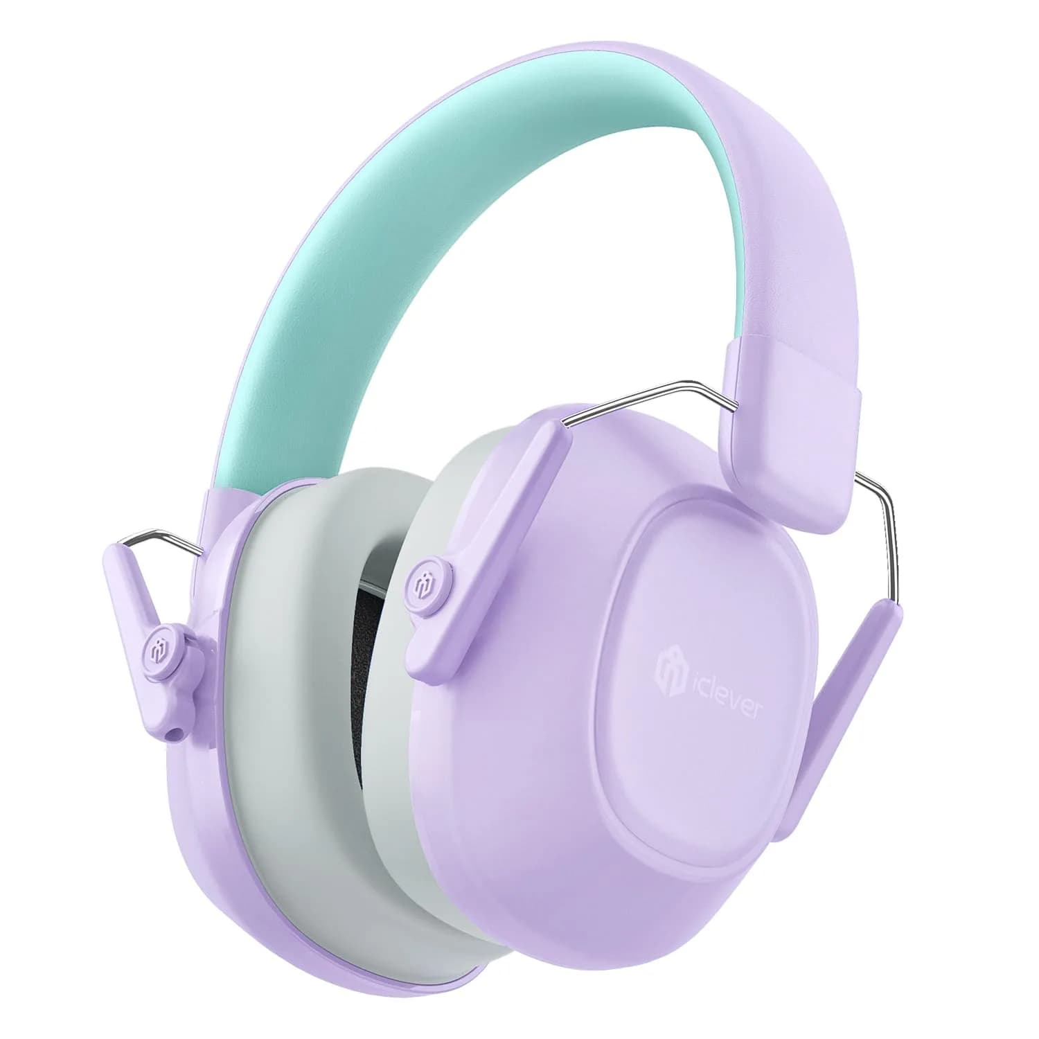 iClever EM01 Noise Cancelling Headphones for Kids Adults, SNR 29dB EarMuffs | Certified Safety & Comfort — Purple