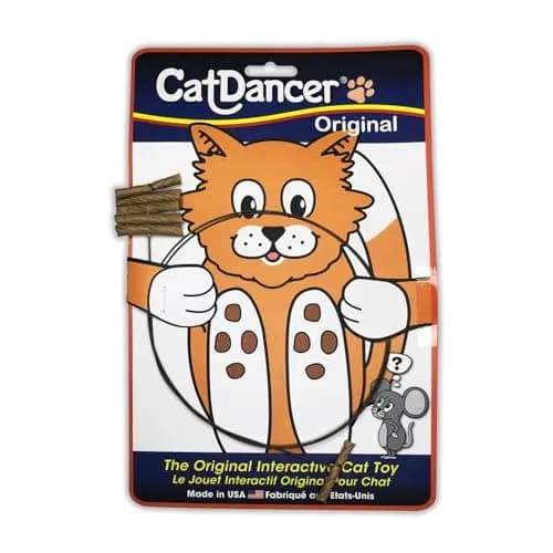 Cat Dancer Interactive Cat Toy 2-Pack | Engaging Paper Roll on 30-Inch Steel Wire for Playful Cats thumbnail 1