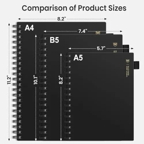 EMSHOI Lined Spiral Journal Notebook A4 Size 300 Pages (21.8cm x 28.7cm) | College Ruled Paper for Students & Professionals thumbnail 7