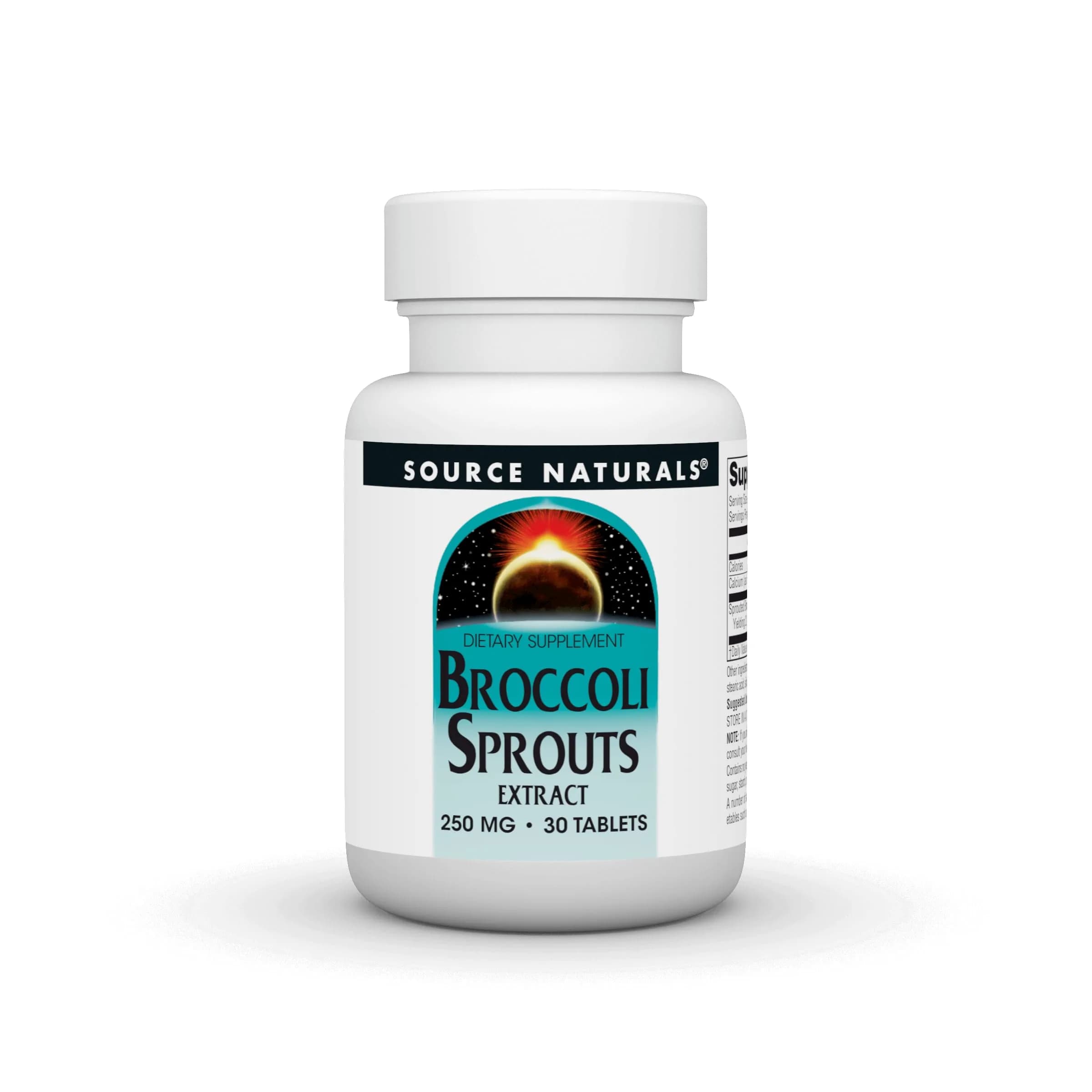 Source Naturals Broccoli Sprouts Extract 250 mg | Sulforaphane 2000 mcg, 30 Tablets, Gluten-Free - main product image