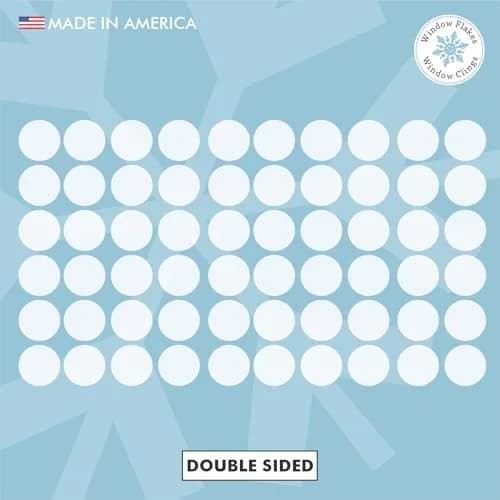 Window Flakes Etched Glass Safety Stickers - 2 Inch Frosted Round Decals (66 pcs) | Prevent Bird Strikes & Accidents thumbnail 5