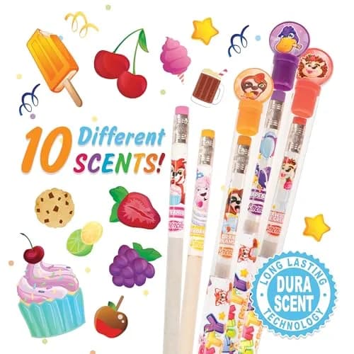 Scentco Party Smencils - Patented Gourmet Scented Graphite HB #2 Pencils, 10 Count | Recycled Newspaper, 2-Year Scent Guarantee thumbnail 3