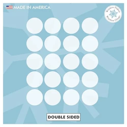 Window Flakes 22 Pack Etched Glass Safety Stickers 50mm (2 Inch) | Prevent Bird Strikes & Accidents thumbnail 6