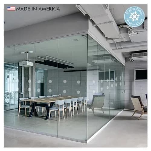 Window Flakes 22 Pack Etched Glass Safety Stickers 50mm (2 Inch) | Prevent Bird Strikes & Accidents thumbnail 3