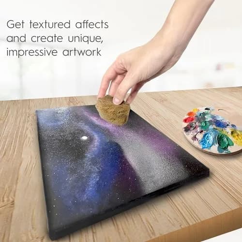 Naroa Artist Natural Sea Sponges for Painting 4 Pack | Unique Tool Set Unbleached | Great for Artists & Children | Acrylic, Watercolor, Marbling, Texturing, Pottery, Ceramics thumbnail 4
