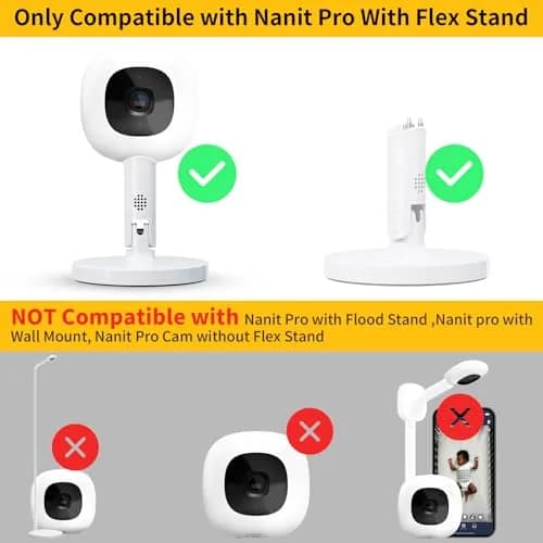iTODOS Baby Monitor Mount Compatible with Nanit Pro & Flex Stand | 8-inch Flexible Arm, Portable & Sturdy thumbnail 2