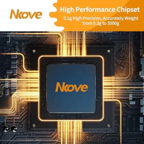 Nkove Digital Coffee Scale with Timer, 0.1g Precision, 3kg Capacity | Compact & Accurate for Home & Cafe thumbnail 3
