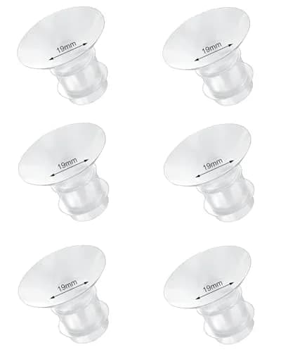 IVARONAL Flange Inserts 19mm | Compatible with Most Breast Pumps, Reduce Tunnel to Correct Size, Food-Grade Silicone, 6PCS thumbnail 1