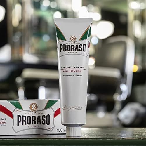Proraso Shaving Cream Oatmeal & Green Tea 300ml (10.2 Fl Oz) | Nourishing & Gentle Formula for Sensitive Skin thumbnail 7