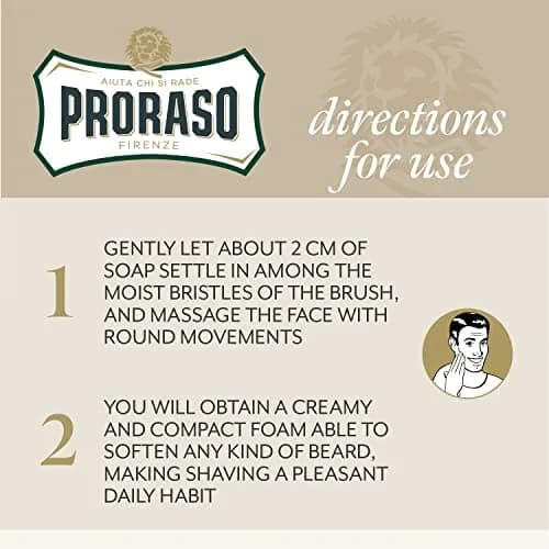 Proraso Shaving Cream Oatmeal & Green Tea 300ml (10.2 Fl Oz) | Nourishing & Gentle Formula for Sensitive Skin thumbnail 4