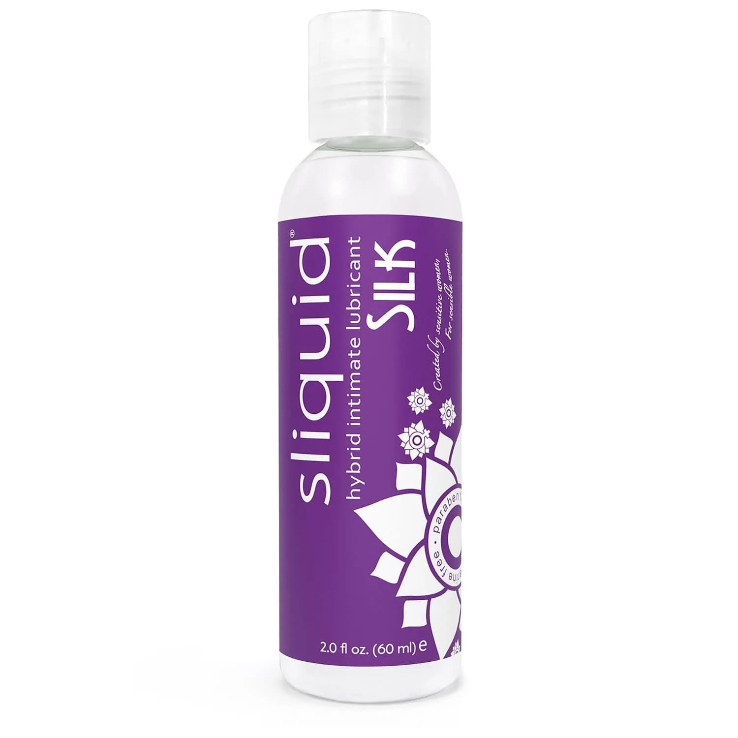 Sliquid Silk Intimate Lubricant, 4.2 Fl Oz | Hypoallergenic, Waterproof, Water & Silicone Blend — 2 Fl Oz