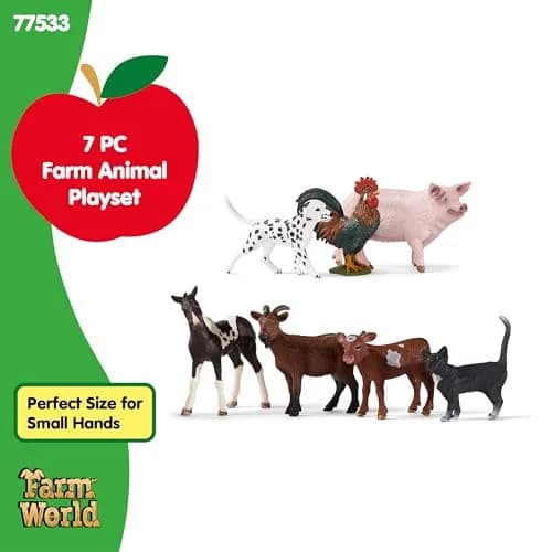 Schleich Farm World 7-Piece Farm Animal Playset 2.27 kg (5 lb) | Realistic Educational Toy Figures for Kids Ages 3+ thumbnail 5