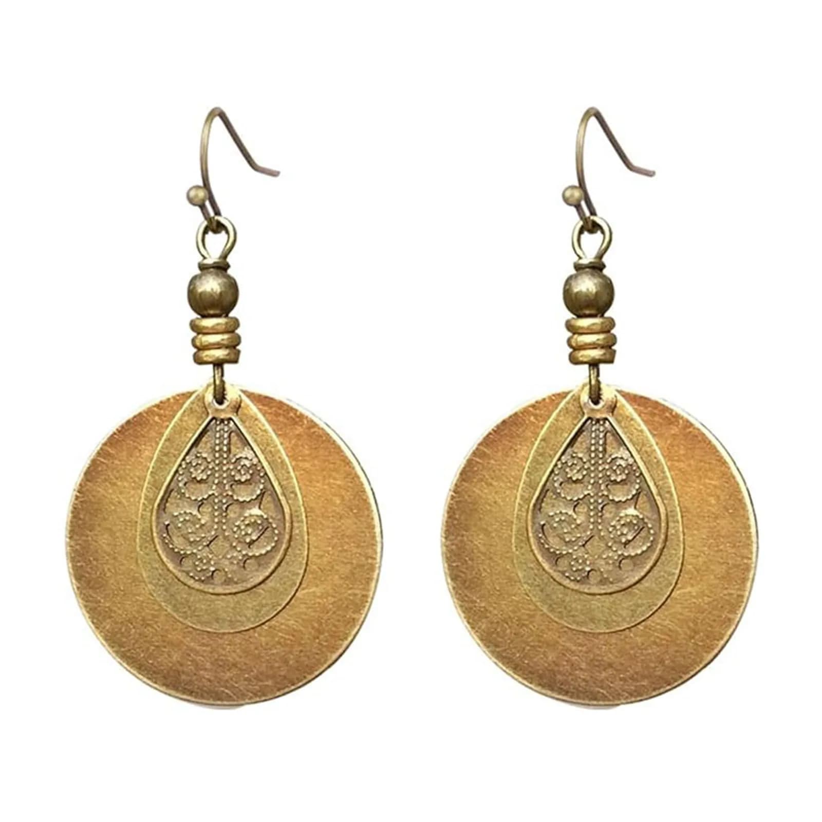 MALOYANVE Bohemian Dangle Earrings for Women, 6cm (2.36 inches) | Handmade Antique Ethnic Jewelry - main product image