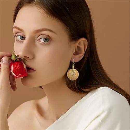 MALOYANVE Bohemian Dangle Earrings for Women, 6cm (2.36 inches) | Handmade Antique Ethnic Jewelry thumbnail 2