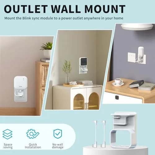 Pefecon White Mount Bracket for Blink Outdoor Cameras | 360° Adjustable, Weatherproof, Easy Install thumbnail 6
