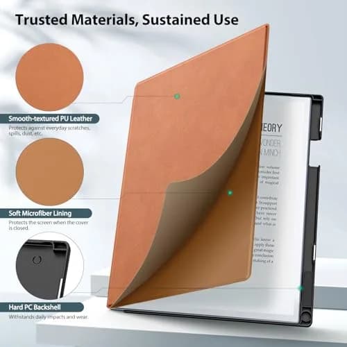 TiMOVO Case for Remarkable 2 10.3" 2020 with Pen Slot, Brown | Lightweight Hard Back Shell Protective Folio Cover thumbnail 2