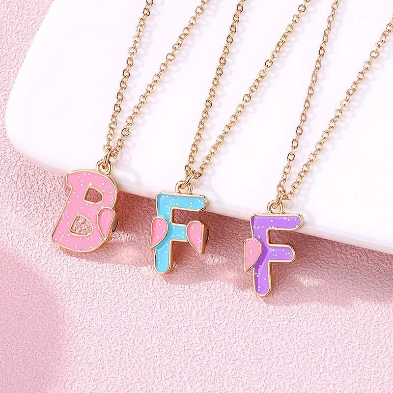 Ancnoz Matching BFF Necklaces for 3 Girls | Friendship Pendant Set in Stainless Steel thumbnail 2