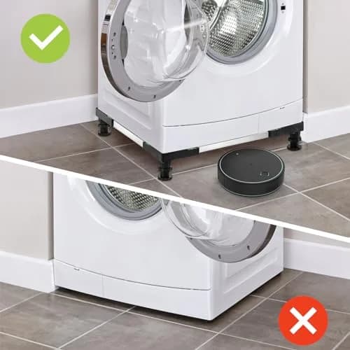 Hacaroa Mini Fridge Stand with 4 Strong Feet | Adjustable Small Appliance Base for Washer & Dryer, Black thumbnail 8