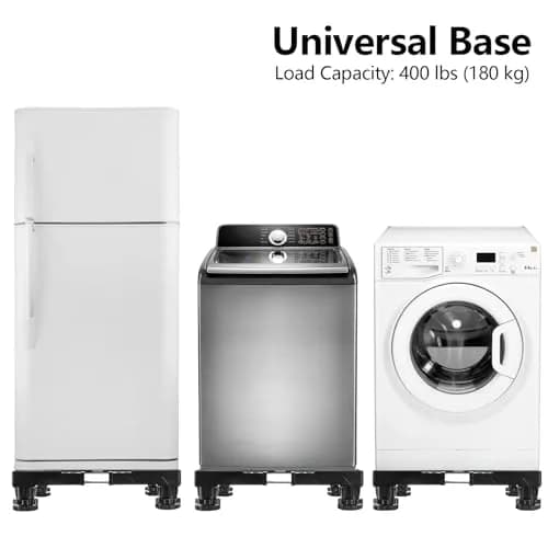 Hacaroa Mini Fridge Stand with 4 Strong Feet | Adjustable Small Appliance Base for Washer & Dryer, Black thumbnail 3