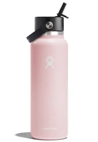 Hydro Flask Water Bottle - Insulated Stainless Steel - Wide Flex Straw Lid, Non Spill, Leakproof, and Refillable in 40 Oz Trillium thumbnail 1