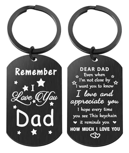 Keniot Father’s Day Gifts Dad Keychain | Double Side Remember I Love You Dad thumbnail 1