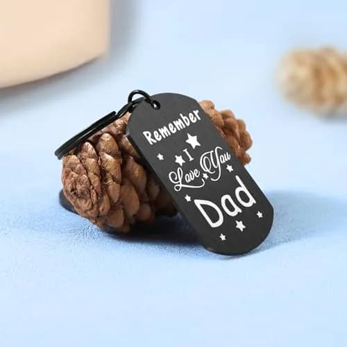 Keniot Father’s Day Gifts Dad Keychain | Double Side Remember I Love You Dad thumbnail 5