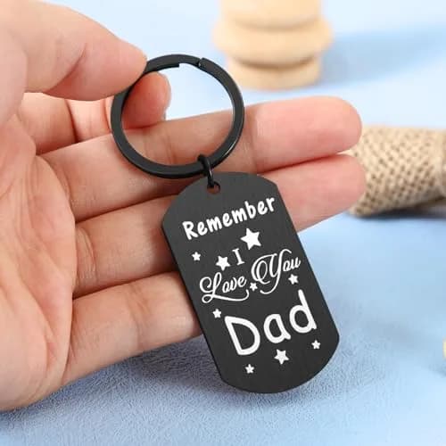Keniot Father’s Day Gifts Dad Keychain | Double Side Remember I Love You Dad thumbnail 6