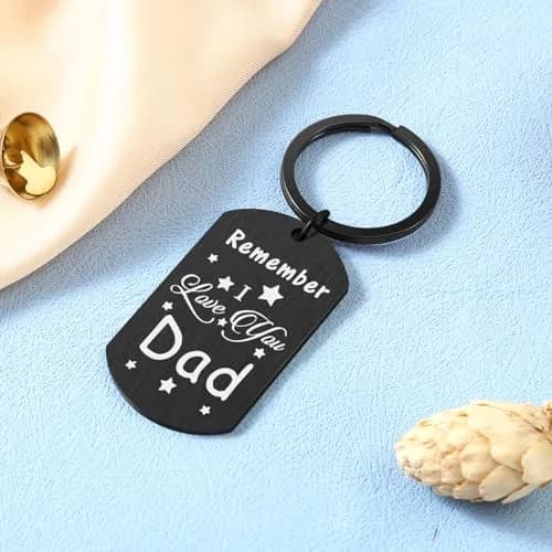 Keniot Father’s Day Gifts Dad Keychain | Double Side Remember I Love You Dad thumbnail 3