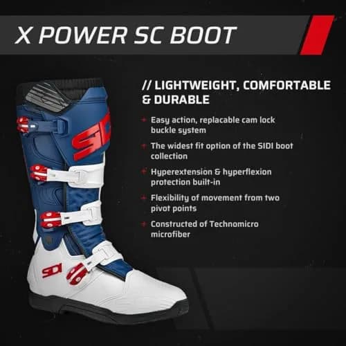 Sidi X Power SC Off-Road Motorcycle Boots | Ultra-Light Durable Microfiber (3.6 lbs) for Men thumbnail 7